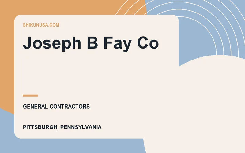 Joseph B Fay Co in Pittsburgh, Pennsylvania