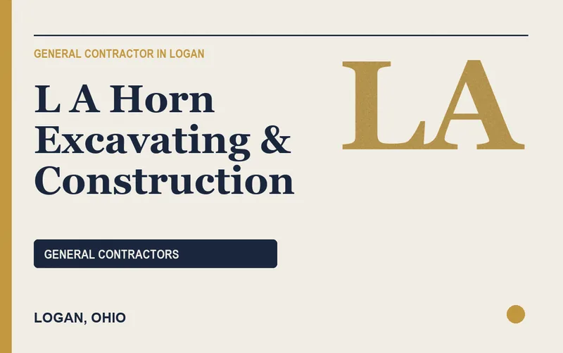 L A Horn Excavating & Construction in Logan, Ohio