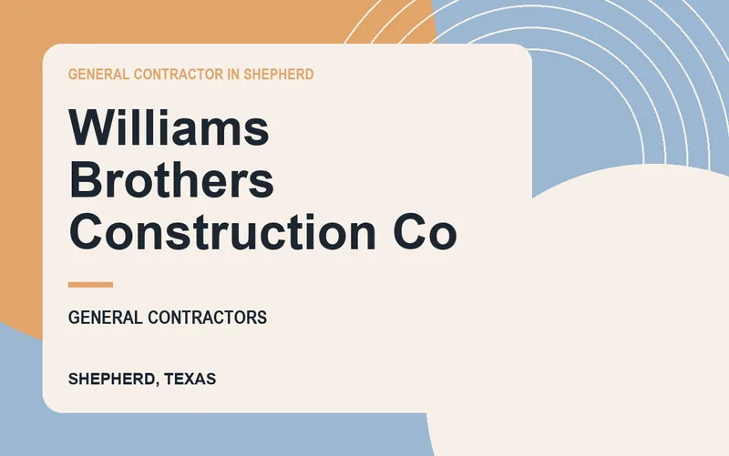 Williams Brothers Construction Co in Shepherd, Texas