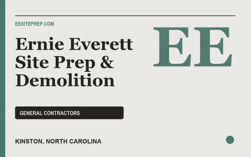 Ernie Everett Site Prep & Demolition in Kinston, North Carolina
