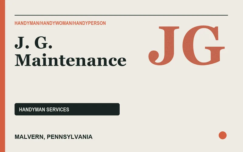 J. G. MAINTENANCE in Malvern, Pennsylvania