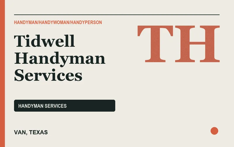 Tidwell Handyman Services in Van, Texas