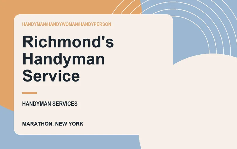 Richmond's Handyman Service in Marathon, New York