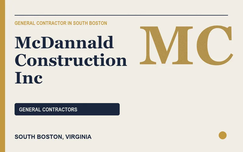 McDannald Construction Inc in South Boston, Virginia