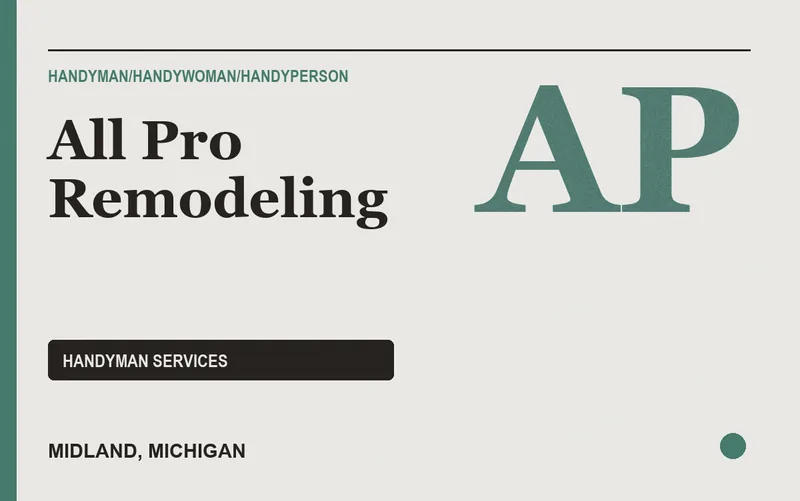 All Pro Remodeling in Midland, Michigan