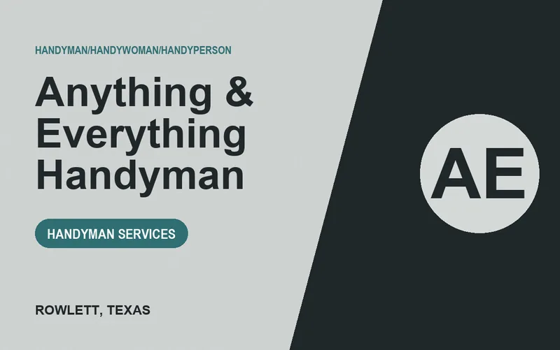 Anything & Everything Handyman in Rowlett, Texas