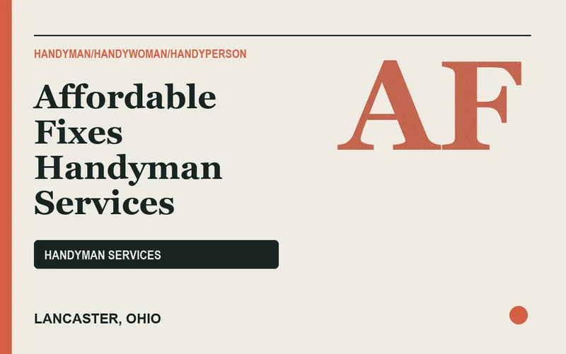 Affordable Fixes Handyman Services in Lancaster, Ohio