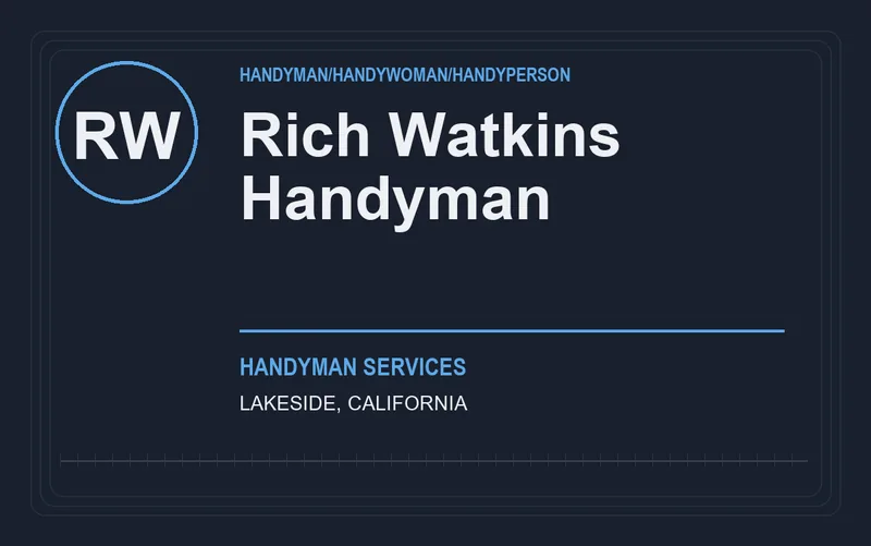 Rich Watkins Handyman in Lakeside, California