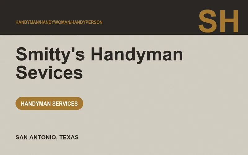 Smitty's Handyman Sevices in San Antonio, Texas