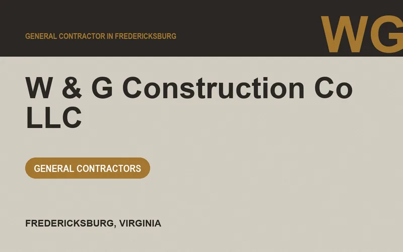 W & G Construction Co LLC in Fredericksburg, Virginia
