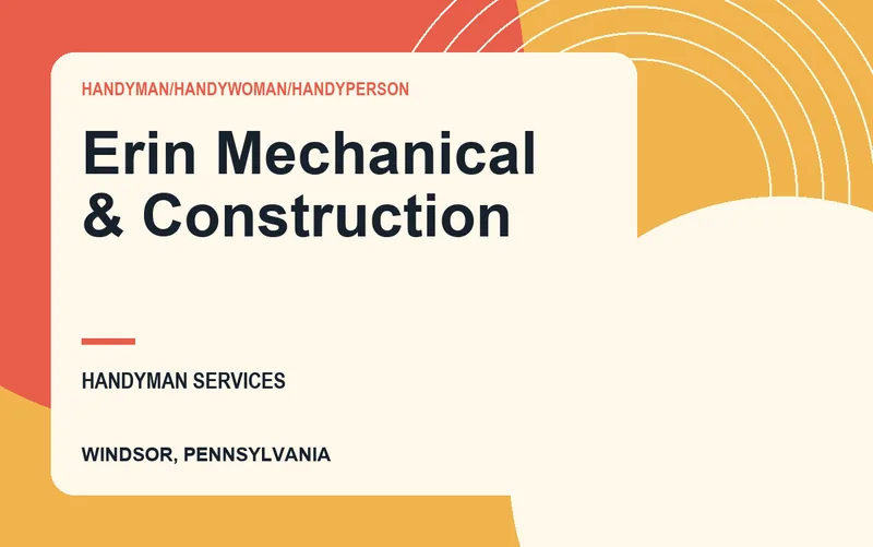 Erin Mechanical & Construction in Windsor, Pennsylvania