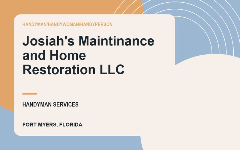 Josiah's Maintinance and Home Restoration llc in Fort Myers, Florida