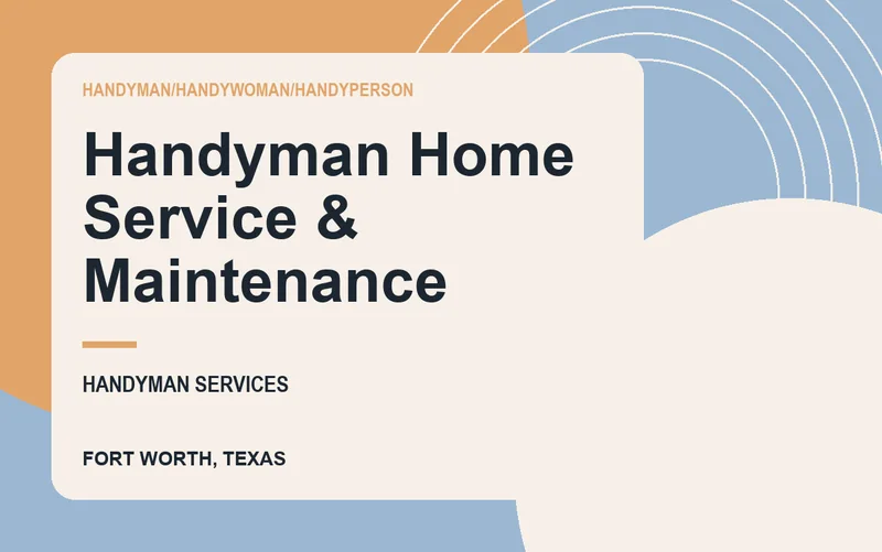 HANDYMAN HOME SERVICE & MAINTENANCE in Fort Worth, Texas