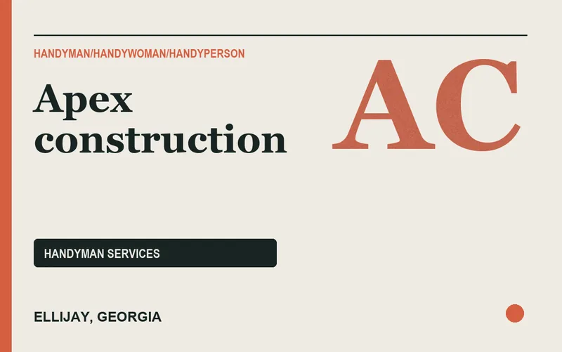 Apex construction in Ellijay, Georgia