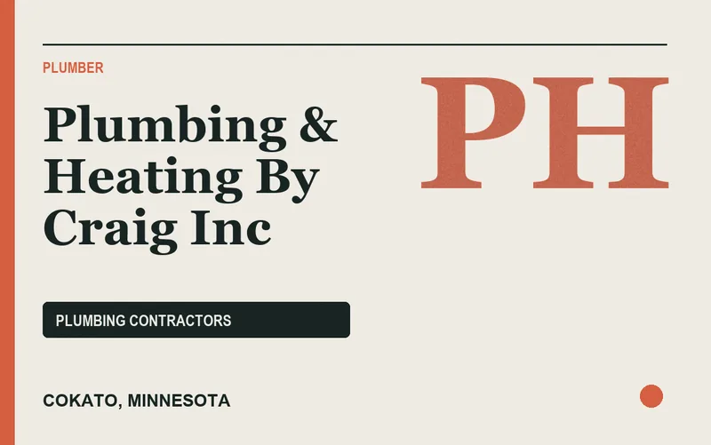 Plumbing & Heating By Craig Inc in Cokato, Minnesota