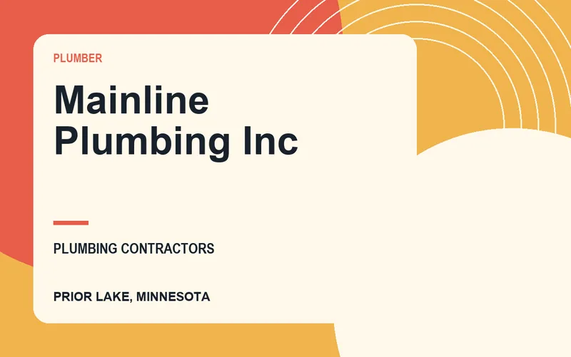 Mainline Plumbing Inc in Prior Lake, Minnesota