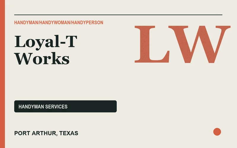 Loyal-T Works in Port Arthur, Texas