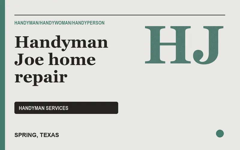 Handyman Joe home repair in Spring, Texas
