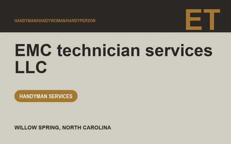 EMC technician services llc in Willow Spring, North Carolina