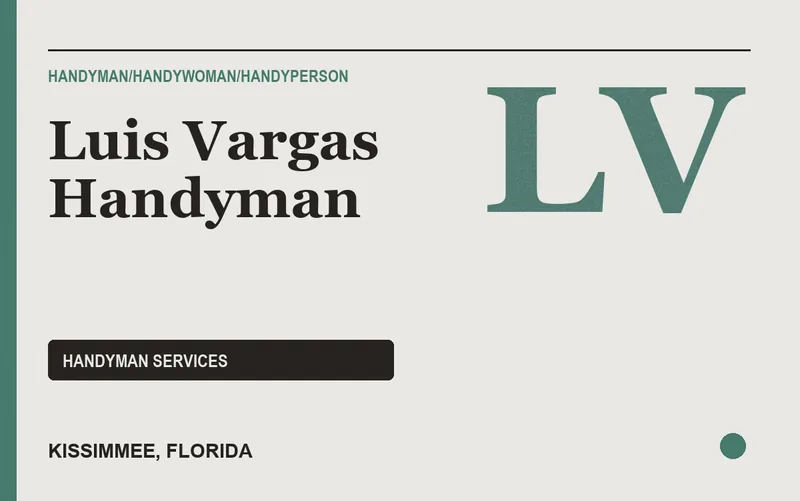 Luis Vargas Handyman in Kissimmee, Florida