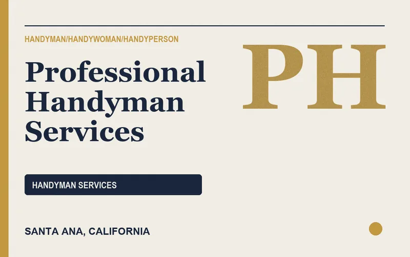 Professional Handyman Services in Santa Ana, California