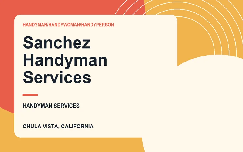 Sanchez Handyman Services in Chula Vista, California