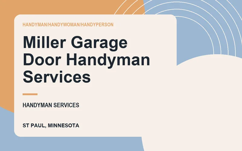 Miller Garage Door Handyman Services in St Paul, Minnesota