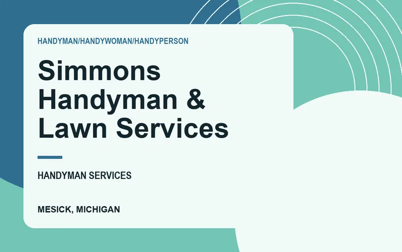 Simmons Handyman & Lawn Services in Mesick, Michigan