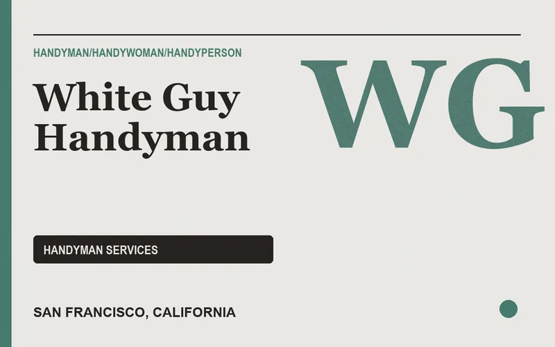 White Guy Handyman in San Francisco, California