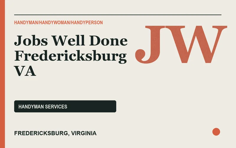 Jobs Well Done Fredericksburg VA in Fredericksburg, Virginia