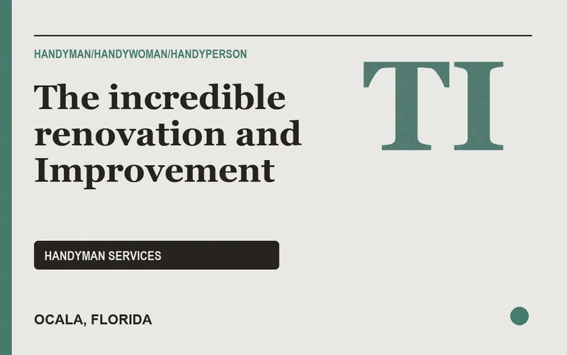 The incredible renovation and Improvement in Ocala, Florida