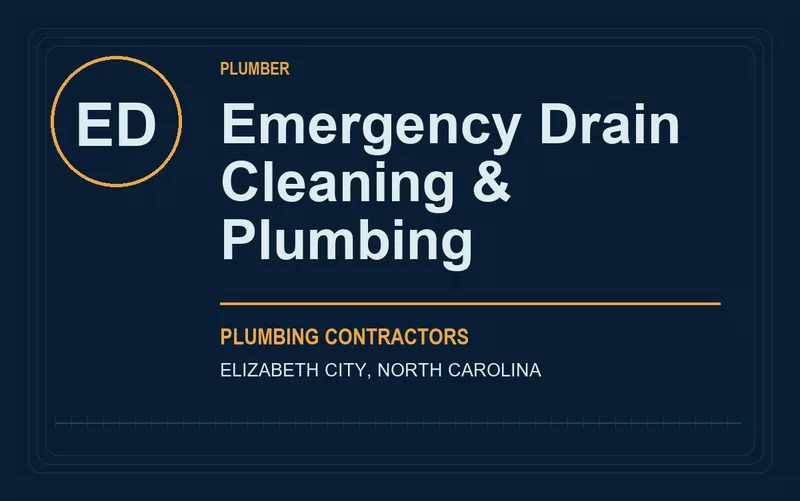 Emergency Drain Cleaning & Plumbing in Elizabeth City, North Carolina