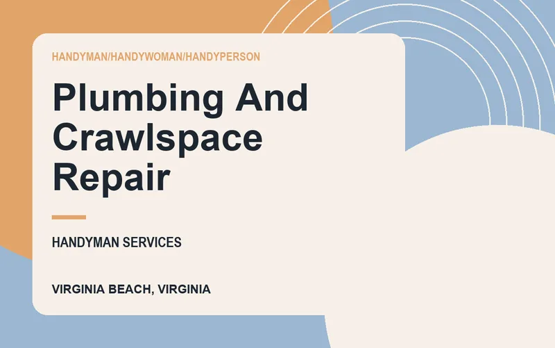 plumbing and crawlspace repair in Virginia Beach, Virginia
