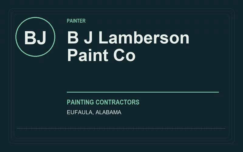 B J Lamberson Paint Co in Eufaula, Alabama