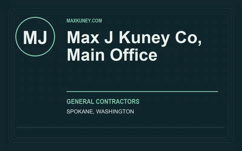 Max J Kuney Co, Main Office in Spokane, Washington