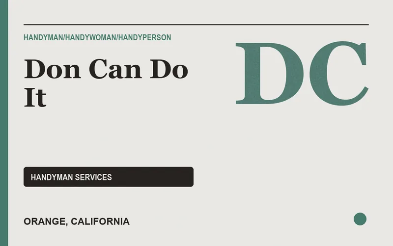 Don Can Do It in Orange, California