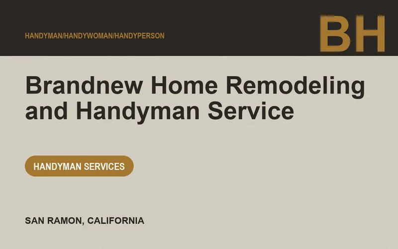 Brandnew Home Remodeling and Handyman Service in San Ramon, California