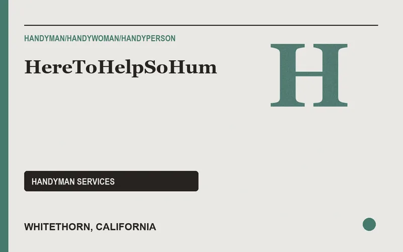 HereToHelpSoHum in Whitethorn, California