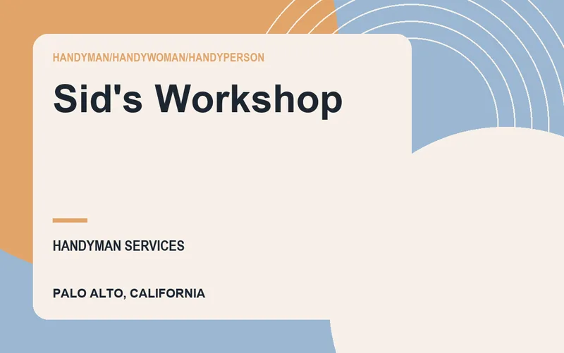 Sid's Workshop in Palo Alto, California