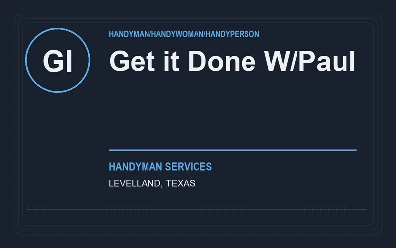 Get it Done W/Paul in Levelland, Texas
