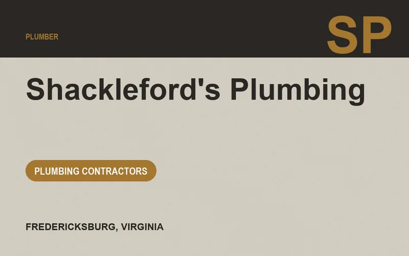 Shackleford's Plumbing in Fredericksburg, Virginia