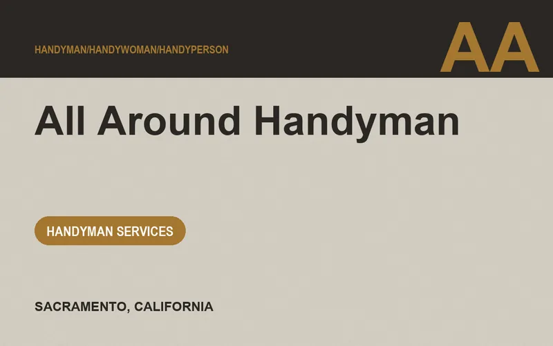 All Around Handyman in Sacramento, California
