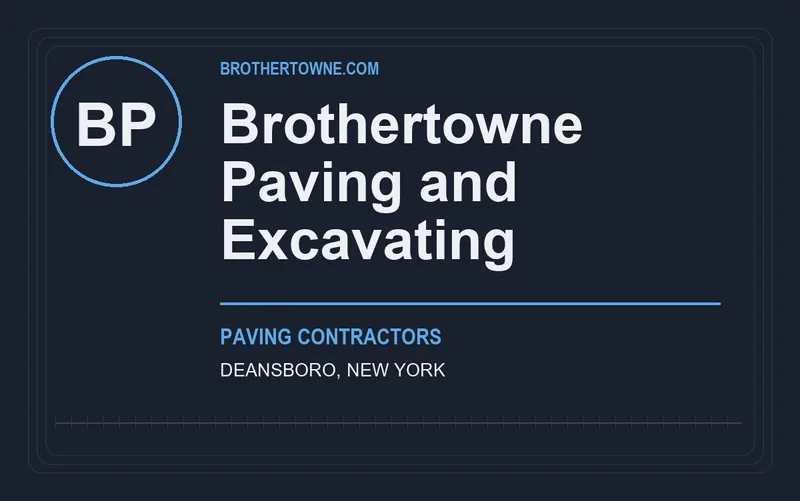 Brothertowne Paving and Excavating in Deansboro, New York