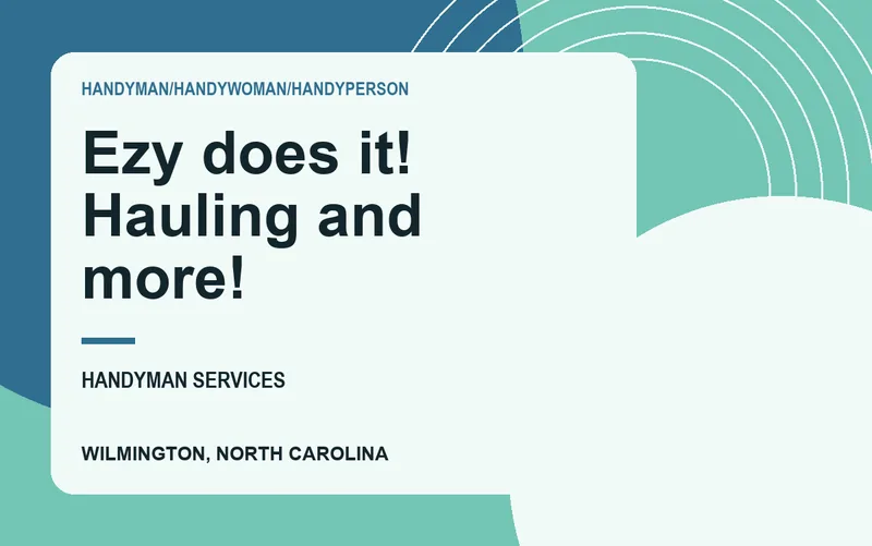 Ezy does it! Hauling and more! in Wilmington, North Carolina