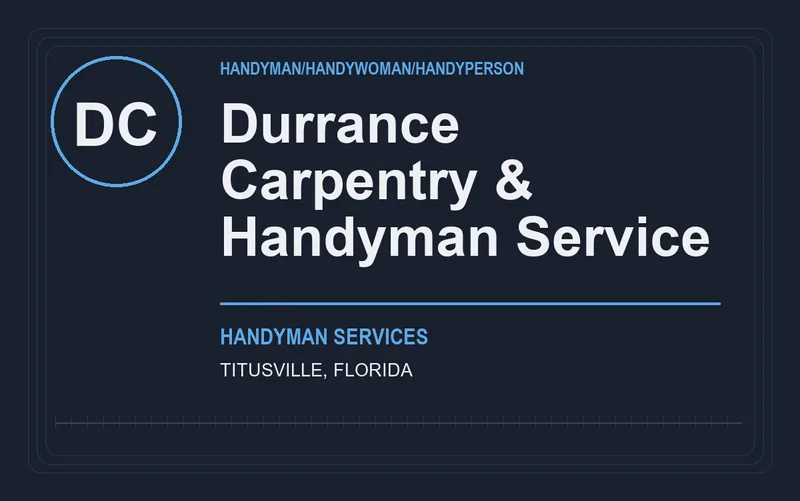 Durrance Carpentry & Handyman Service in Titusville, Florida