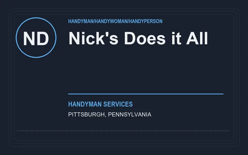 Nick's Does it All in Pittsburgh, Pennsylvania
