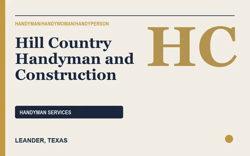 Hill Country Handyman and Construction in Leander, Texas