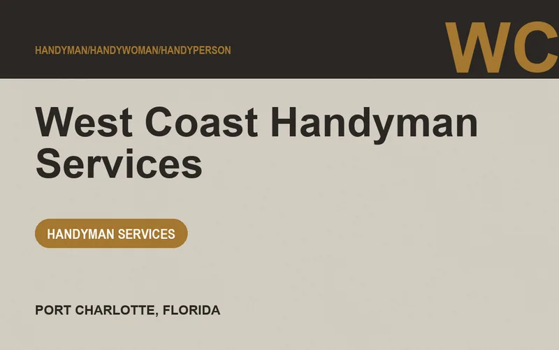West Coast Handyman Services in Port Charlotte, Florida
