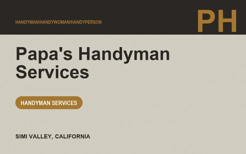 Papa's Handyman Services in Simi Valley, California