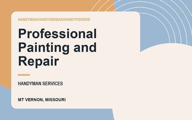 Professional Painting and Repair in Mt Vernon, Missouri